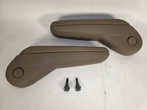 2011-2020 Dodge Caravan Town Country Front Seat Arm Rest Tan Leather OEM Set - Picture 1 of 9