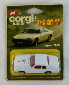 VINTAGE CORGI JUNIORS 32 THE SAINT JAGUAR XJS – CARDED AND FACTORY SEALED - Picture 1 of 10