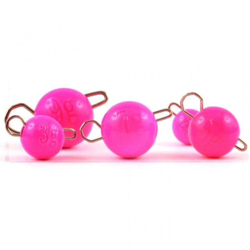 Tungsten Fluro Pink Cheb Cheburashka Angelgewichte 2g 3g 5g 7g - 3 Stück - Bild 1 von 3