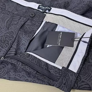 Peter Millar Golf Shorts Surge Oakland Floral Performance Men Sz 42 Navy - Picture 1 of 12
