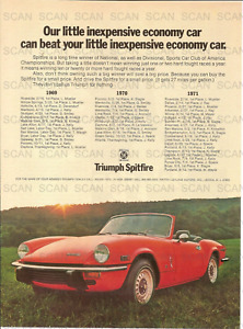 1972 Triumph Spitfire Vintage Magazine Ad