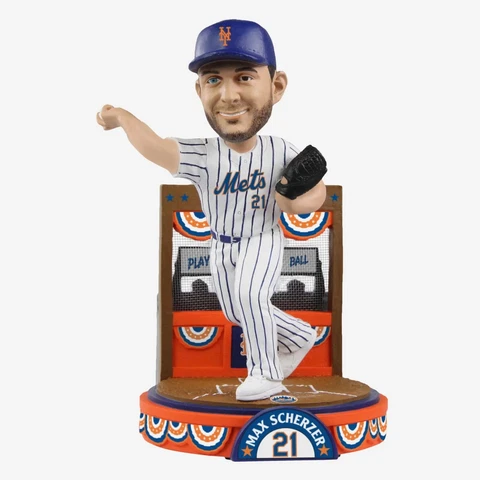 Max Scherzer New York Mets Play Ball Bobblehead by FOCO MINT Cover