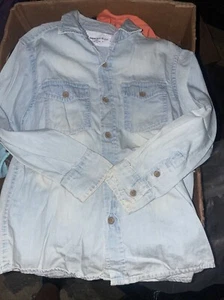 boy's PAPER DENIM & CLOTH super-smart+cute anthropologie button-down shirt top 5 - Picture 1 of 7