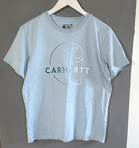 Carhartt Boy's T-Shirt Tee Blue Size Medium (8-10) 100% Cotton Relaxed Urbanwear - Picture 1 of 9