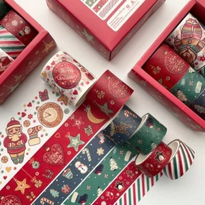 Christmas Washi Tape 6 Rolls Scrapbooking, DIY Crafts - Picture 1 of 4