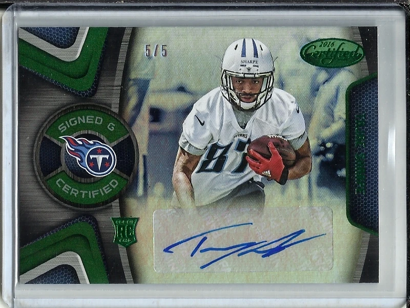 Tajae Sharpe 2016 Panini Certified Mirror Emerald Autograph Rookie #5/5 - Image 1 of 1