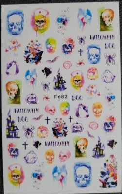 Pegatinas para arte en uñas de Halloween calaveras Foto 1 de 4
