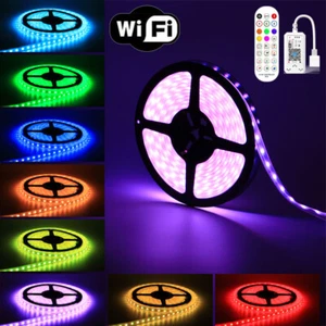 1~100 pies/rollo RF sincronización remota de música WiFi RGB 5050 tira de luz LED impermeable 12 V - Imagen 1 de 12