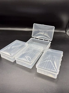 4 PCS Travel Soap Container Portable Soap Box Soap Case Box Holder Clear - Picture 1 of 3