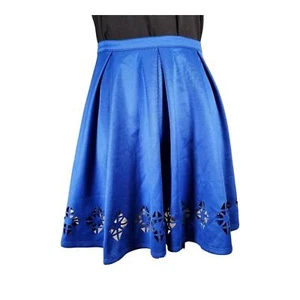 My Michelle Mädchen 14 blau voller Rock mit dekorativen Ausschnitten 18" lang 29" Taille - Bild 1 von 5