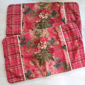 JC Penney Middleton King Pillow Shams Pair of 2 Quilted Red New Vintage 2006 USA - Picture 1 of 14