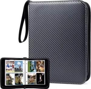 Premium Black Twill Trading Card Binder, 400 Pocket Sleeves with Zipper - Picture 1 of 4