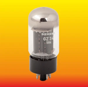 GZ34 SIEMENS ROHRE FULL WAVE VACUUM RECTIFIER TUBE TESTED NOS = 5AR4 5C3S (5Ц3С) - Picture 1 of 4