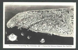 1948 RPPC Painting Of Old NYC Called New Amsterdam In 1860 - Picture 1 of 1