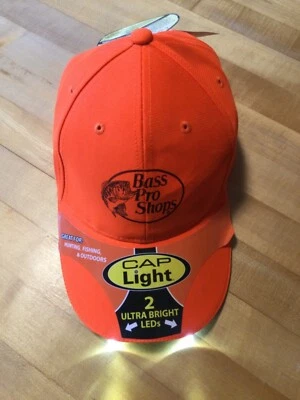 ¡NUEVO! BASS PRO SHOPS Gorra Unisex Luz Ajustable Sombrero-Naranja  Foto 1 de 2