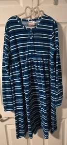 Hanna Andersson Teal Soft Velour  Dress. Size 14-16  (160cm) - Picture 1 of 6