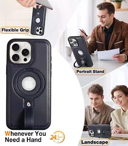 Nueva Funda para iPhone16 Pro Max,16,15 Pro,15 Magsafe Magnética Cuero Soporte Cubierta - Imagen 1 de 29