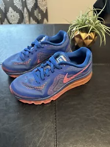 Nike Air Max 2014 Womens Running Shoes Size 6.5 Blue/Pink No Insoles - Picture 1 of 7