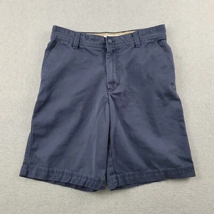 Izod Salzwassershorts Herren 32 blau vorne flach 100 Baumwolle Freizeit Chino 10" Schrittlänge - Bild 1 von 15