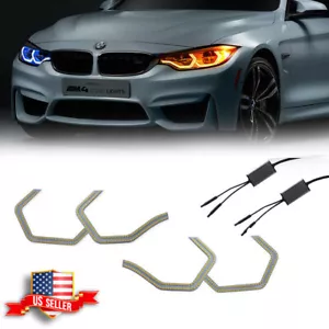 Switchback Concept M4 Iconic Style LED Angel Eye Kit w/Relay Wirings For BMW - Picture 1 of 15
