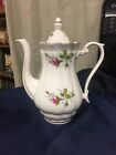 Lovely Porcelain Moss Rose Coffee Pot Unmarked 