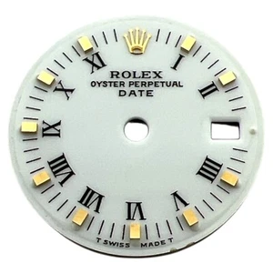 Original Rolex Oyster Perpetual Date 26mm Roman Dial White & Gold 6917 - Bild 1 von 4