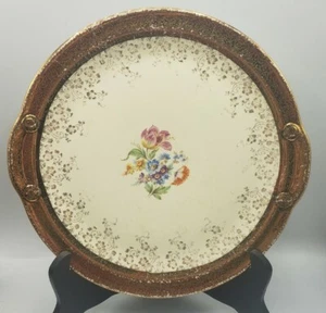 Taylor Smith Taylor Eastern China 22K USA 11" Handled Vintage Cake Plate - Picture 1 of 8