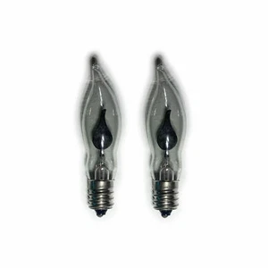 x2 E12 Flicker Flame Effect 1.5W Christmas Candle Bridge Arch Replacement Lig... - Picture 1 of 1