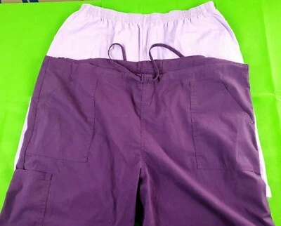 Lote de 2 Cherokee Púrpura y Lavanda Unisex Hombre Mujer Pantalones Exfoliantes Talla XL Foto 1 de 4