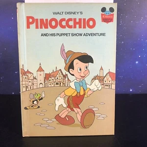 Vintage Pinocchio and His Puppet Show Adventure Disney's WWOR Reading Book - Picture 1 of 3