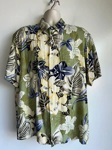Vintage Hilo Hattie The Hawaiian Original Floral Silk Shirt Size XL - Picture 1 of 8