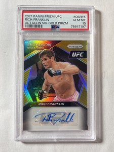 2021 Panini Prizm UFC RICH FRANKLIN Gold Octagon Signatures Auto /10 PSA 10 💎🔥