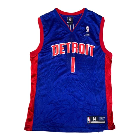 Vintage Reebok  Detroit Pistons NBA Chauncey Billups #1 Jersey Men’s Size M Cover