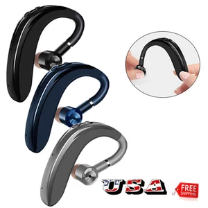 Wireless Bluetooth Headset Hands-free Earpiece Running Driving Earphone with Mic - Picture 1 of 13