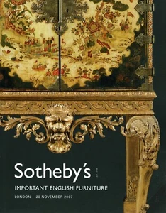 ENGLISH FURNITURE CATALOGUE VENTE SOTHEBY'S LONDON 20/11/2007 - Imagen 1 de 2