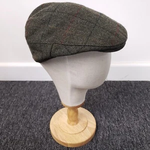Hackett Tweed Gorra Plana Verde Lana Cuadros Sombrero Mediano Para Hombre Inmaculado - Imagen 1 de 8