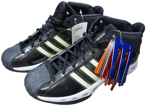 ADIDAS MEN'S 17 2007 PRO MODEL BLACK TEAM COLORS BASKETBALL SHOES, NEW! - Picture 1 of 7