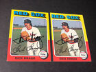 (Lot Of 2) Dick Drago 1975 Topps Signed Red Sox Autographed Card Lot D