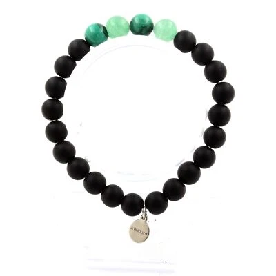 Steine Und Minéraux. Armband Perlen Malachit Aus Kongo + Aventurine+ Onyx Noi - Bild 1 von 4