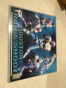 Run & Shoot Multi Autographed 16x20 Houston Oilers Photo- PSA Auth - Warren Moon - Picture 1 of 3
