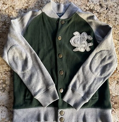 Polo Ralph Lauren 100%Cotton Vintage Boy’s Green/Gray Sweatshirt .Size 12-14 - Image 1 of 4