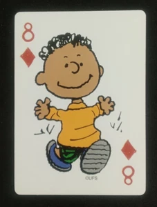 Hoyle Peanuts 50 Celebration Playing Card Franklin 8 Diamonds - Picture 1 of 2