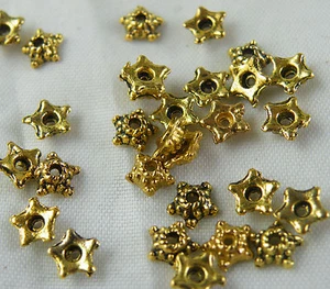 500pcs Gold Color Little Flower Bead Caps 6x2mm 1227-5 - Picture 1 of 3