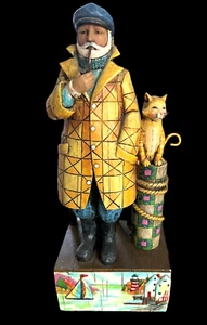 Jim shore figurine • seafarer & cat • circa 2004 • resin and acrylic • entitled - Picture 1 of 5
