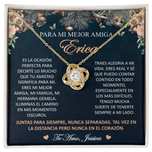 Regalo Para Mejor Amiga Pareja Mujer Collar Pendiente 18K Oro Cumpleaños Navidad - Imagen 1 de 27