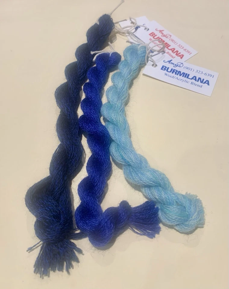 Blues Burmilana Wool/Acrylic 1 skein; Various Colors YOU CHOOSE - Image 1 of 1