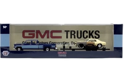 M2 MACHINES 1973 GMC SIERRA 3500 DUALLY SQUAREBODY & ‘69 CHEVY CAMARO RS HAULERS - Image 1 of 4