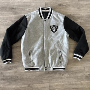 NFL Las Vegas Raiders Chaqueta Reversible Bombardero Universitario Botón 2XL - Imagen 1 de 10