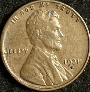 1931-S Lincoln Wheat Cent Key Date Full Wheat Ears - Picture 1 of 3