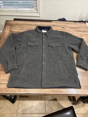 J Crew Shirt Mens XL Gray  Quilted Shacket Button Up Pockets Preppy - Image 1 of 4